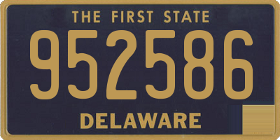 DE license plate 952586