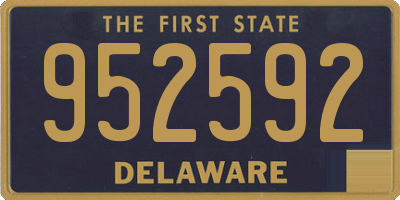 DE license plate 952592