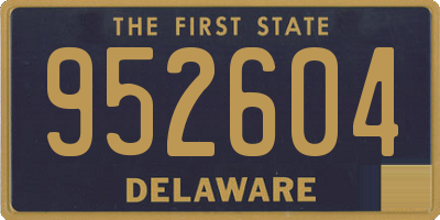 DE license plate 952604