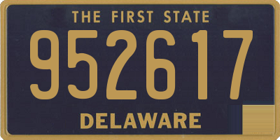 DE license plate 952617