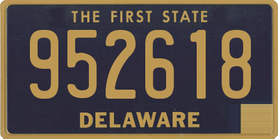 DE license plate 952618