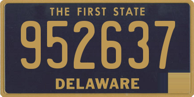 DE license plate 952637
