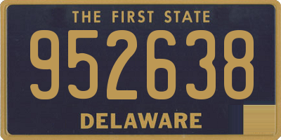 DE license plate 952638