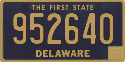 DE license plate 952640