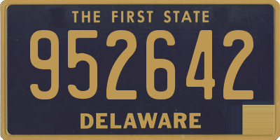 DE license plate 952642