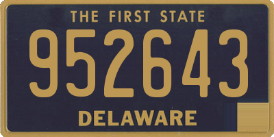 DE license plate 952643