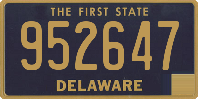 DE license plate 952647