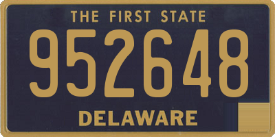 DE license plate 952648