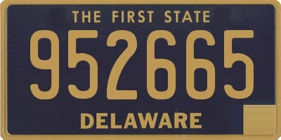 DE license plate 952665