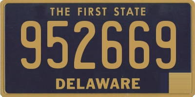 DE license plate 952669