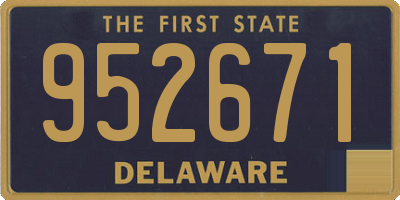 DE license plate 952671