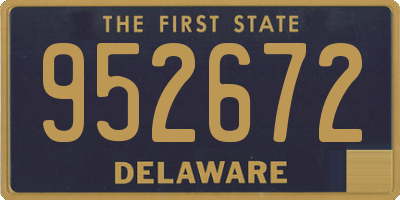 DE license plate 952672