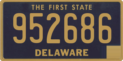 DE license plate 952686