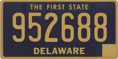 DE license plate 952688