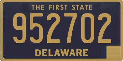 DE license plate 952702