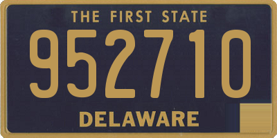 DE license plate 952710