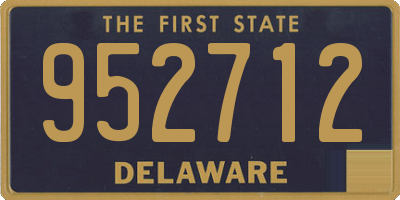 DE license plate 952712
