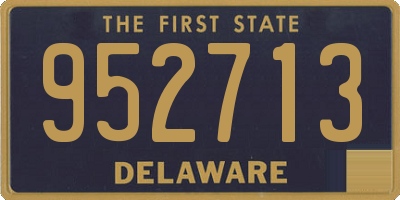 DE license plate 952713