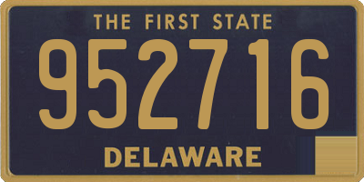 DE license plate 952716