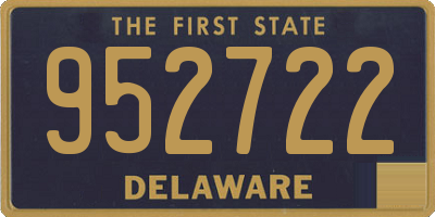 DE license plate 952722