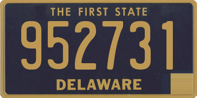 DE license plate 952731