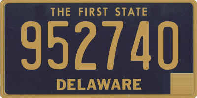 DE license plate 952740