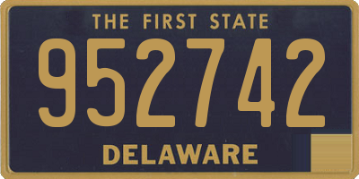 DE license plate 952742