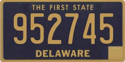 DE license plate 952745