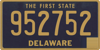 DE license plate 952752