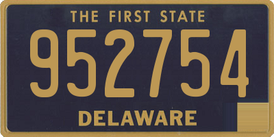 DE license plate 952754