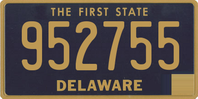 DE license plate 952755