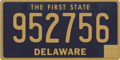 DE license plate 952756