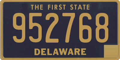 DE license plate 952768