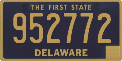 DE license plate 952772