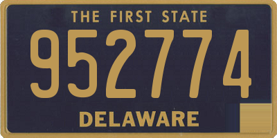 DE license plate 952774