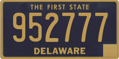 DE license plate 952777
