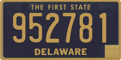 DE license plate 952781