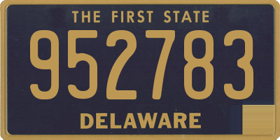 DE license plate 952783