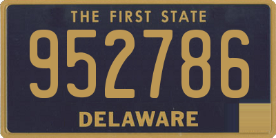 DE license plate 952786
