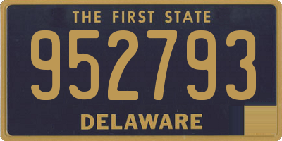 DE license plate 952793