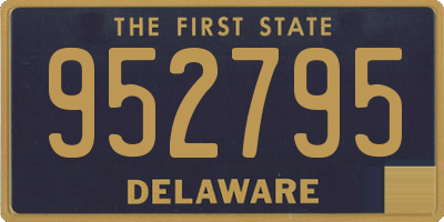 DE license plate 952795