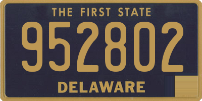 DE license plate 952802