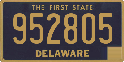 DE license plate 952805