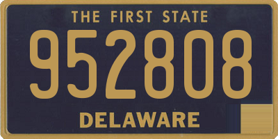 DE license plate 952808