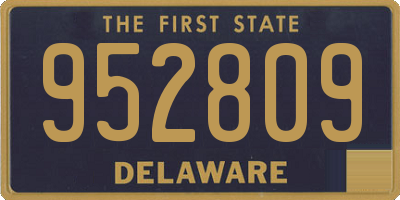 DE license plate 952809