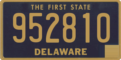 DE license plate 952810