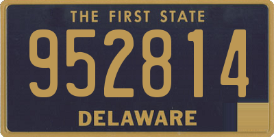 DE license plate 952814