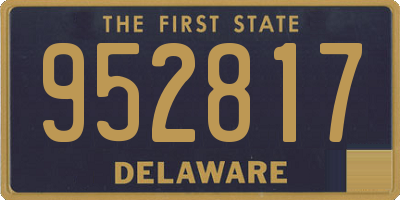 DE license plate 952817