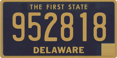 DE license plate 952818