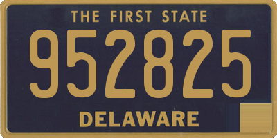 DE license plate 952825